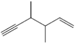 What is the IUPAC name of the following compound?   A)  3,4-dimethyl-1-hexen-5-yne B)  4-ethynyl-2-vinylbutane C)  3-methyl-4-vinyl-1-pentyne D)  4-ethynyl-3-methyl-1-pentyne
