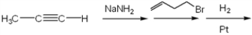 What is the major organic product obtained from the following series of reactions?   A)  (Z) -2-heptene B)  (Z) -1,5-heptene C)  1-heptene D)  heptane