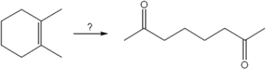 What is the best choice of reagent(s)  to perform the following transformation?   A)  O<sub>3</sub>; followed by (CH<sub>3</sub>) <sub>2</sub>S B)  Hg(OAc) <sub>2</sub> and H<sub>2</sub>O; followed by NaBH<sub>4</sub> C)  BH<sub>3</sub>; followed by H<sub>2</sub>O<sub>2</sub>, NaOH D)  OsO<sub>4</sub>; followed by NaHSO<sub>3</sub>