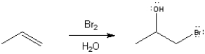 Provide a neatly drawn mechanism for the following reaction, including curved arrows to show the movement of pairs of electrons and the structure of reactive intermediates.  