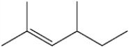 What is the IUPAC name of the following compound?   A)  1,3-dimethylhexene B)  2,4-dimethyl-2-hexene C)  2,4-dimethyl-1-hexene D)  3,5-dimethyl-4-hexene