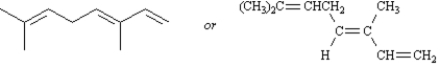 (3E)-3,7-dimethyl-1,3,6-octatriene can be represented by either of the following two formulas.  