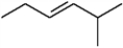 The following could be named as either trans-2-methylhex-3-ene or (Z)-2-methylhex-3-ene .  