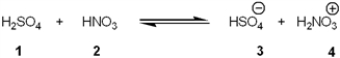 Which species is the conjugate acid in the following acid-base reaction?   A)  1 B)  2 C)  3 D)  4