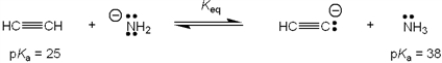 What is the value of the equilibrium constant, K<sub>eq</sub>, for the following reaction?   A)  10<sup>13</sup> B)  10−<sup>13</sup> C)  13 D)  .<sup>1</sup>/<sub>13</sub>