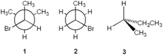 Which of the following compounds is/are chiral?   A)  only 1 B)  only 1 and 2 C)  only 2 and 3 D)  1, 2 and 3