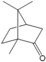 How many chiral centers are there in the following molecule (the naturally occurring stereoisomer is camphor, a pungent moth repellent) ?   A)  Two B)  Three C)  Four D)  Five