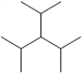 What is the IUPAC name of the following compound?   A)  2,4-dimethyl-3-isopropyl-pentane B)  3-isopropyl-1,5-dimethylpentane C)  3-isopropyl-2,4-dimethylpentane D)  triisopropylmethane