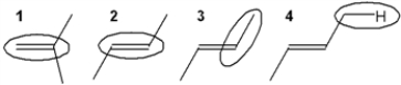 Which of the circled bonds is the strongest?   A)  1 B)  2 C)  3 D)  4