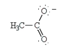 The curved arrows in the resonance structure for the acetate ion shown below   indicate the following alternative resonance structure for the acetate ion.  