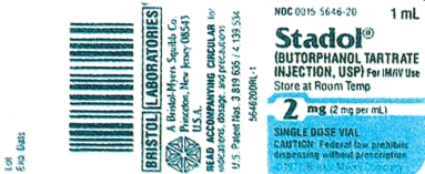 Calculate the amount to be given using the labels and orders provided.  Prove the answers.   -Ordered: Stadol 0.75 mg IM stat for a frail patient with a migraine headache.   a. Estimated dose: b. How many mL will you prepare to the nearest hundredth of an mL?