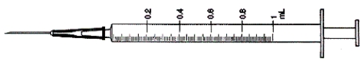  Ordered:  12,000 \text { units }  of heparin subcutaneous every  6 \mathrm{hr}  . Available: Heparin  20,000 \text { units per mL }  vial.   How many mL will you give?   