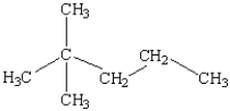 What is the name of the following compound?   A)  1,1,1-trimethylbutane B)  3-butylpropane C)  2-methyl-2-propylpropane D)  4,4-dimethylpentane E)  2,2-dimethylpentane