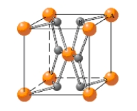 In what type of unit cell are the  A  atoms arranged in the given unit cell? 2   A)  primitive cubic B)  body-centered cubic C)  face-centered cubic