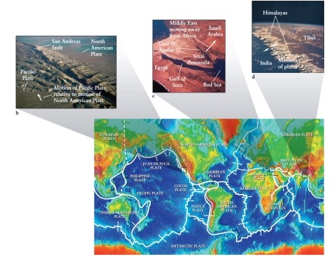 Which of these places on Earth experiences frequent earthquakes and volcanic activity because of its location? See Figure 7-8 in the text.   A)  central Canada B)  Australia C)  Brazil D)  Alaska