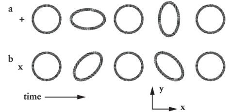 Figure 3-43 shows two examples of   A)  quadrupole oscillations. B)  the oscillations causing Cepheid variable stars. C)  features in the cosmic microwave background. D)  cosmic ray showers.