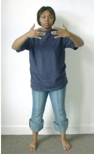 A pregnant patient is attending a class to learn the movements identified in the following photo. What is the primary reason for the patient to learn these movements?   A)  Stimulate the flow of chi B)  Stimulate pressure points C)  Mind control over the body D)  Correct spinal misalignment