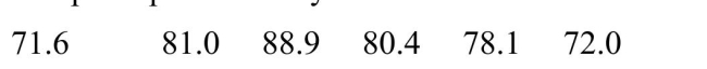 <strong>The principal randomly selected six students to take an aptitude test.Their scores were: Determine a 90% confidence interval for the mean score for all students.</strong> A)(73.26, 84.07) B)(84.07, 73.26) C)(83.97, 83.97) D)(73.36, 83.97)