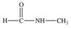 N-Methylformamide is an organic compound used to kill insect larvae in cereal and dried fruit.What is its structure? A)    B)    C)    D)    E)   