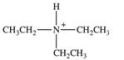 Which of the following correctly represents how ethylamine would exist when dissolved in an acidic solution? A) CH<sub>3</sub>CH<sub>2</sub>NH<sub>2</sub> B) CH<sub>3</sub>CH<sub>2</sub>NH<sup>−</sup> C)    D)    E)   