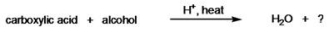 What type of organic compound is produced in the reaction below?   A) ester B) enol C) carboxylate salt D) anhydride E) acetal