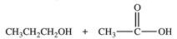 Hydrolysis of an ester produced the two organic products shown.What is the structure of the original ester?   A)    B)    C)    D)    E)   