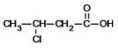 What is the IUPAC name of the following compound?   A) 3-chlorobutanoic acid B) 2-chlorobutanoic acid C) 2-chloropropanoic acid D) 3-chloropropanoic acid E) 3-chloro-1-propanoic acid