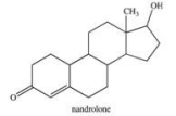 Nandrolone is an anabolic steroid sometimes taken by athletes to build muscle mass.Which of the following correctly describes the organic families to which nandrolone belongs?   A) ketone, alkene, alcohol B) aldehyde, alkene, phenol C) ketone, alkene, phenol D) aldehyde, aromatic, alcohol E) keto, enol, aromatic