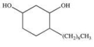 Hexylresorcinol is listed as an active ingredient in some mouthwashes and throat lozenges.The IUPAC name for hexylresorcinol is 4-hexyl-3-hydroxyphenol.Which of the following is its structure? A)    B)    C)    D)    E)   