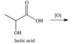 Lactic acid gives sour milk its distinctive taste.What product is formed when lactic acid is oxidized?   A)    B)    C)    D)    E)   