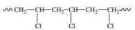 Polyvinyl chloride (PVC)  is formed by addition polymerization of vinyl chloride, CH<sub>2</sub>=CHCl.Which of the following depicts a representative section of the PVC structure? A)    B)    C)    D)    E)   