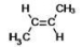 What is the IUPAC name of the following compound?   A) 1,2-dimethylbutene B) cis-2-butene C) trans-2-butene D) 1,2-dimethylethene E) cis-1,2-dimethylbutene
