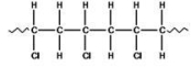 The polymer shown was formed by the addition polymerization of an alkene.   What is the molecular formula of the alkene that formed the polymer? A) C<sub>2</sub>H<sub>2</sub>Cl<sub>2</sub> B) C<sub>2</sub>H<sub>3</sub>Cl C) C<sub>3</sub>H<sub>5</sub>Cl D) C<sub>3</sub>H<sub>7</sub>Cl E) C<sub>4</sub>H<sub>6</sub>Cl<sub>2</sub>