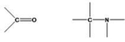 What functional groups are shown below?   A) alkoxy group, amine B) carbonyl, aldehyde C) hydroxyl group, ammonia D) carbonyl group, amine E) None of the choices are correct.