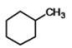 What is the IUPAC name of the compound below?   A) methylhexane B) methylcyclohexane C) toluene D) hexylmethane E) methylbenzene