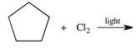 Which of the following is the monohalogenated product that results when cyclopentane undergoes chlorination according to the reaction below?   A)    B)    C)    D)    E)   