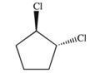 What is the proper name of the following compound?   A) trans-dichloropentane B) cis-dichlorocyclopentane C) trans-1,2-dichlorocyclopentane D) staggered-1,2-dichlorocyclopentane E) anti-1,2-chlorocyclopentane