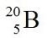 What is the nuclear symbol for the isotope formed when undergoes beta decay? A) B) C) D) E)