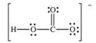 How many bonding electrons are present in the Lewis structure for the bicarbonate ion, shown below?   A) 4 B) 5 C) 8 D) 10 E) 24