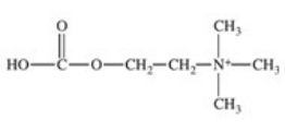 The enzyme acetylcholinesterase catalyzes the hydrolysis of acetylcholine.Which of the following is a product of this hydrolysis reaction?   A)    B)    C)    D)    E)   