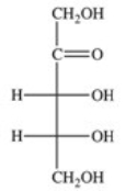 The Fischer projection for the monosaccharide ribulose is shown below.How may this monosaccharide be appropriately classified?   A) ketotetrose B) ketopentose C) aldotriose D) aldopentose E) ketotriose