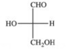 Which enantiomer of glyceraldehyde is represented in the following structure?   A) trans B) α C) β D) D E) L