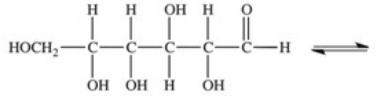 What type of product forms in the intramolecular reaction between the aldehyde portion of the glucose molecule below and its C-5 hydroxyl group?   A) disaccharide B) ester C) carboxylic acid D) stereoisomer E) hemiacetal