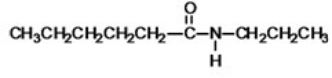 What is the IUPAC name of the compound shown?   A) N-propylhexamide B) aminohexyl propanamide C) aminopropyl pentanamide D) N-hexylpropamide E) N-propylhexanamide