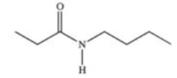 <strong>What acid chloride is required to form the amide shown below? </strong> A)butylammonium chloride B)propanoyl chloride C)propylammonium chloride D)butanoyl chloride E)HCl