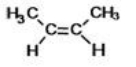 What is the IUPAC name of the following compound?   A) cis-2-butene B) trans-2-butene C) cis-1,2-dimethylethene D) trans-1,2-dimethylethene E) cis-1,2-dimethylbutene
