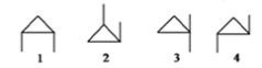 Which of the following compounds are related as geometric isomers?   A) 1 and 2 B) 1 and 3 C) 1 and 4 D) 2 and 3 E) All are related as geometric isomers.