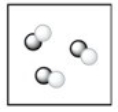 Which of the following terms best describes the sample of matter in the diagram? Note: different colored circles represent atoms of different elements.   A) homogeneous mixture B) pure substance C) heterogeneous mixture D) solution E) None of the choices are correct.