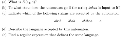 Consider the finite-state automaton given by the following transition diagram: