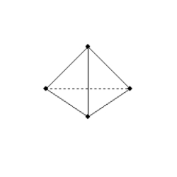   -Given that each edge measures 4 cm, find the total area of the regular tetrahedron. A)    B)    C)    D)   